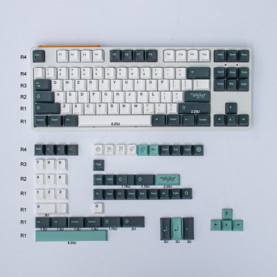 Botanical GMK 104+37 Full PBT Dye Sublimation Keycaps for Cherry MX Mechanical Gaming Keyboard 64 87 960